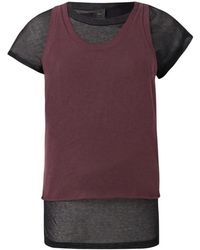 Pinko - Truien & Vesten ,Rood ,Katoen Mark T-Shirt - Lyst