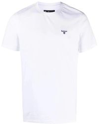 Barbour - Tops ,Wit ,Katoen Essential Sports T-Shirt - Lyst