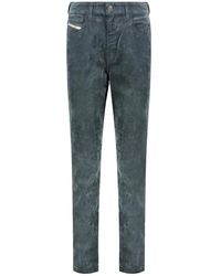 DIESEL - Jeans ,Grijs ,Katoen Slim-Fit Jeans - Lyst