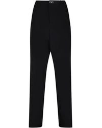 Givenchy - Broeken ,Zwart ,Wol Nieuwe Broek Met Metalen Details - Lyst