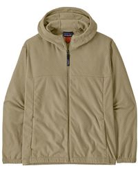 Patagonia - Fitness ,Grijs ,Polyester Textured Fleece Hoody - Lyst