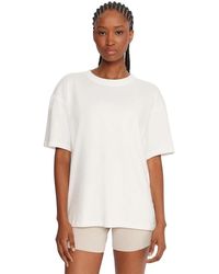 Reebok - Fitness ,Wit ,Katoen Boxy T-Shirt - Lyst