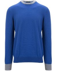 Fay - Herren Wollpullover Mit Ellbogen-Patches - Lyst