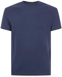 Zanone - Tops ,Blauw ,Katoen Slim Fit Crew Neck T-Shirt - Lyst