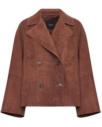Weekend by Maxmara - Jassen ,Bruin ,Leer Sospiro Jacket - Lyst