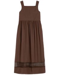 Weekend by Maxmara - Kleedjes ,Bruin ,Katoen Wkdgola Katoenen Jurk Zonder Mouwen - Lyst