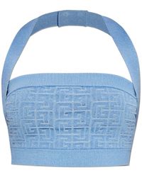 Balmain - Kurzes off-shoulder-top - Lyst