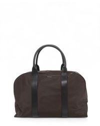 Kiton - Tassen ,Bruin ,Leer Leren Cabin Tas Met Toprits - Lyst