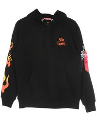 Alpha Industries - Hoodies & Sweatvesten ,Zwart ,Katoen Flame Hoody Hot Wheels Hoodie - Lyst