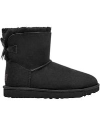 UGG - Schoenen ,Zwart ,Polyester Mini Bailey Bow Ii - Lyst