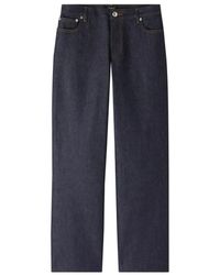 A.P.C. - Jeans ,Blauw ,Denim Vintage Straight Leg Japanese Denim Jeans - Lyst