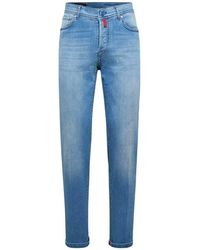 Kiton - Jeans ,Blauw ,Katoen Slim Fit Five-Pocket Jeans - Lyst