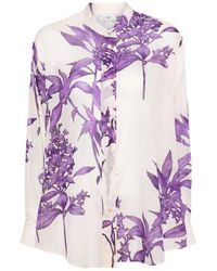Forte Forte - Blusa de seda con estampado floral - Lyst