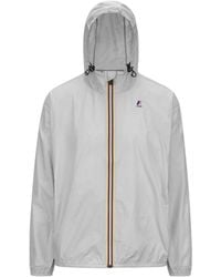 K-Way - Jassen ,Grijs ,Nylon Claude Short Jacket - Lyst