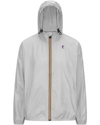 K-Way - Jassen ,Grijs ,Nylon Claude Short Jacket - Lyst