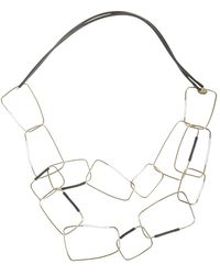 Liviana Conti - Asymmetrische metall gummi halskette handgefertigt italien - Lyst