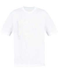 Givenchy - T-shirt mit gesticktem logo und rundhalsausschnitt aus jersey - Lyst