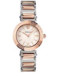 Versace - Accessoires ,Grijs ,Tribute Roestvrijstalen Armbandhorloge - Lyst
