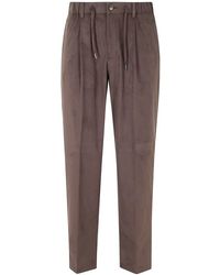 Herno - Broek Met Suède-Effect En Trekkoord - Lyst