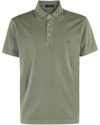 Fay - Tops ,Groen ,Katoen Groen Polo Shirt Met Geborduurd Logo - Lyst