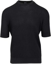 Fedeli - Geribbelde Katoenen T-Shirt - Lyst