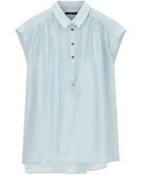 Marciano - Overhemden ,Blauw ,Tea Ss Blouse - Lyst