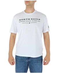 North Sails - T-shirt, weiß - Lyst