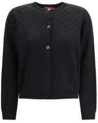 Gucci - Fijn Wollen Vest Met Gg-Kristallen - Lyst