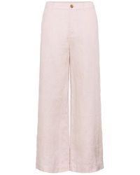 Part Two - Broeken ,Roze ,Linnen Linnen Broek Met Wijde Pijpen - Lyst