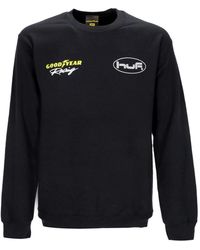 Huf - Hoodies & Sweatvesten ,Zwart ,Katoen Goodyear Crewneck Sweatshirt Zwart - Lyst