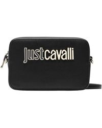 Just Cavalli - Borsa donna a tracolla con logo in metallo - Lyst