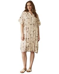 iN FRONT - Kleedjes ,Veelkleurig ,Nylon Bianca Jurk Zand Print - Lyst