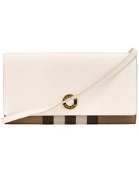 Burberry - Tassen ,Wit ,Katoen Note Crossbody Tas - Lyst