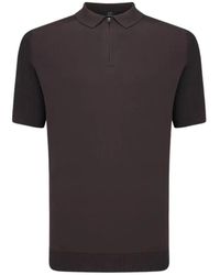 Genti - Polo Half Zip - Lyst