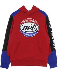 Mitchell & Ness - Hoodies & Sweatvesten ,Rood ,Katoen Nba Fusion Fleece Hoodie Hardwood Classics - Lyst