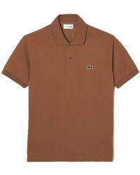 Lacoste - Tops ,Bruin T-Shirts En Polo's - Lyst