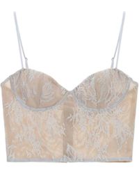 Imperial - Tops ,Grijs ,Leer Top E Canotte Poliammide - Lyst