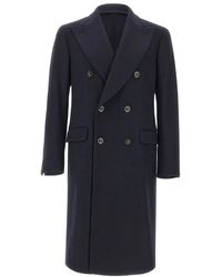 Boglioli - Wollen En Kasjmier Double-Breasted Jas - Lyst