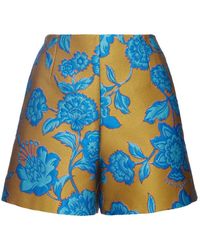 La DoubleJ - Korte Broeken ,Blauw ,Polyester Shimmery Jacquard Shorts - Lyst
