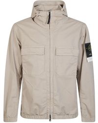 Stone Island - Hooded Flap Pocket Jacket - Lyst