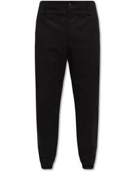 McQueen - Broeken ,Zwart ,Katoen Plooi-Front Broek Met Ritssluiting - Lyst