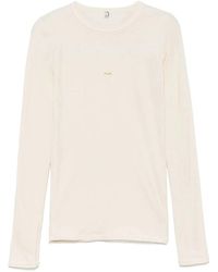 Baserange - Tops ,Katoen Trui Met Ronde Hals En Cut-Out Details - Lyst