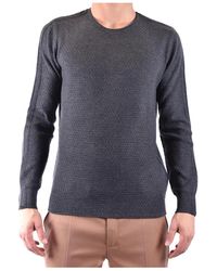 Paolo Pecora - Truien & Vesten ,Grijs ,Wol Klassieke Wollen Knitwear Met Lange Mouwen - Lyst