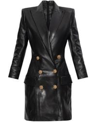 Balmain - Leren Jurk - Lyst