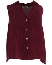 forte_forte - Top Scollo A V Habotai Seta - Lyst