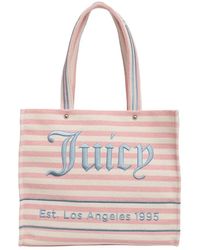 Juicy Couture - Rosa gestreifte shopper tasche - Lyst