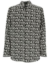 Versace - Magliette in cotone con logo - Lyst