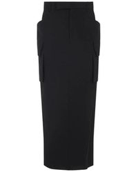 Rick Owens - Firbanks Midi Rok - Lyst