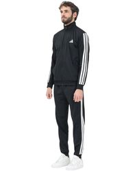 adidas - Fitness ,Zwart ,Polyester Zwart Jumpsuit Basic 3-Stripes Tricot - Lyst