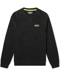 Barbour - Hoodies & Sweatvesten ,Zwart ,Katoen Essentiële Crew Sweatshirt Met Raglan Mouwen - Lyst